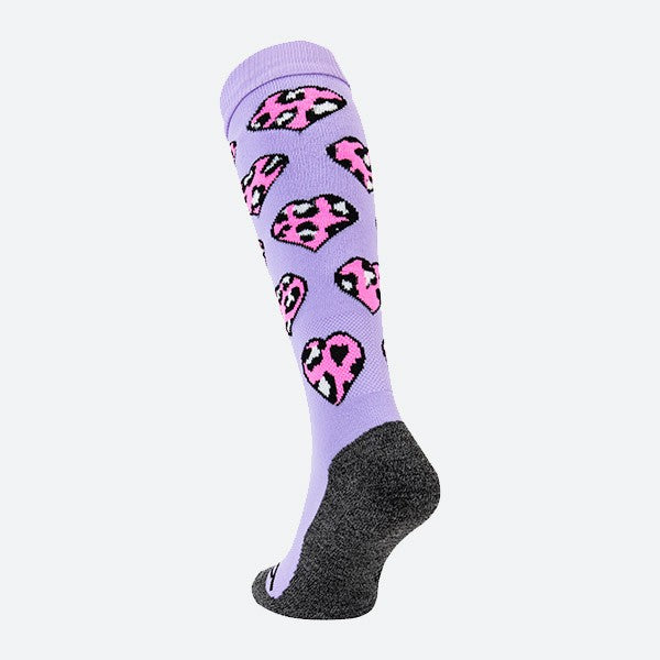 Calcetines Brabo Hearts Purple Cheetah