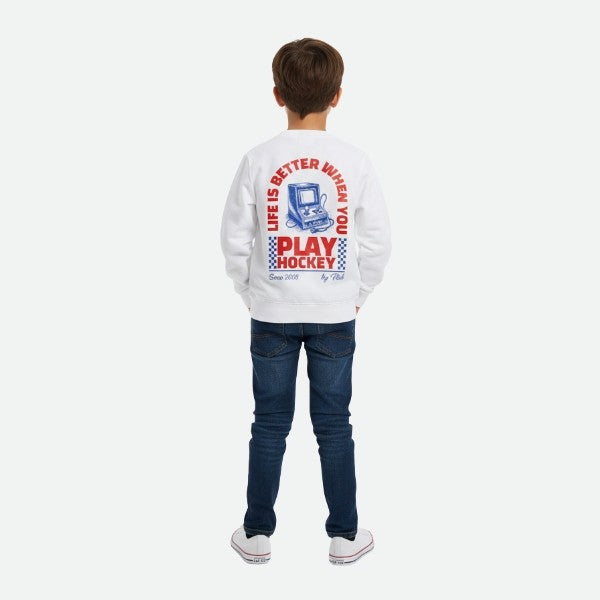 Sudadera Niño Flick Hockey Après Blanco