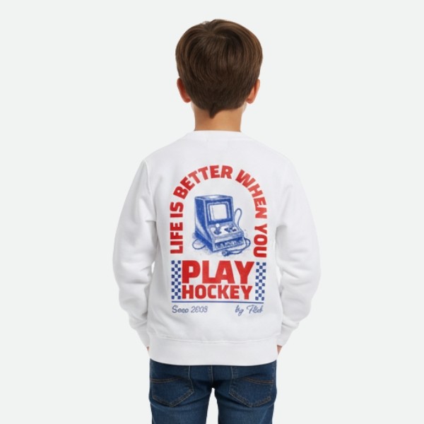 Sudadera Niño Flick Hockey Après Blanco