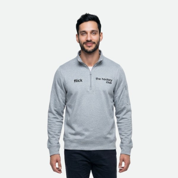 Sudadera Flick Hockey Performance Basic Half Zip Gris