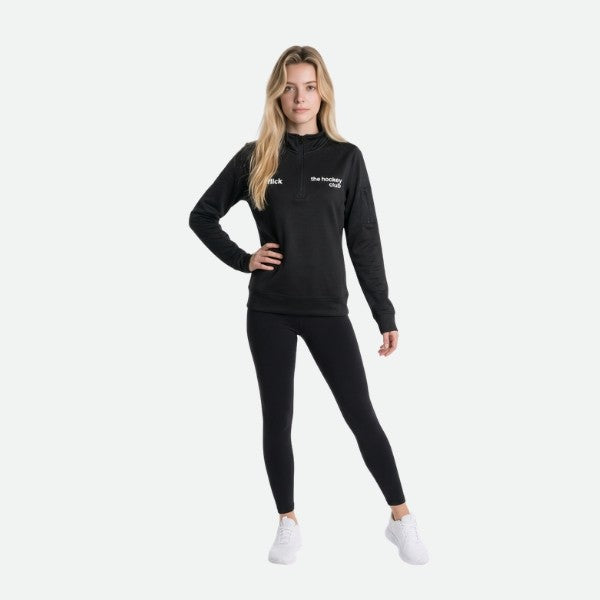 Sudadera Flick Hockey Performance Basic Half Zip Negro