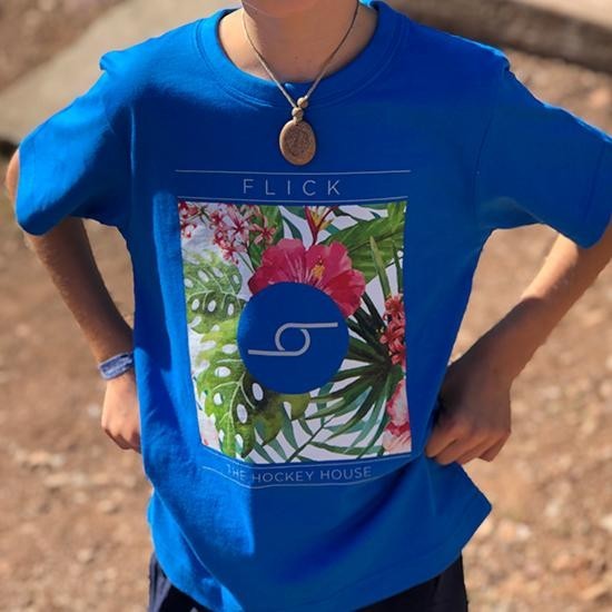CAMISETA JR FLICK FLOWERS AZUL