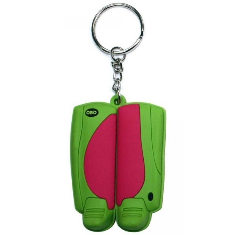 LLAVERO DEFENSAS OBO ROSA Y VERDE