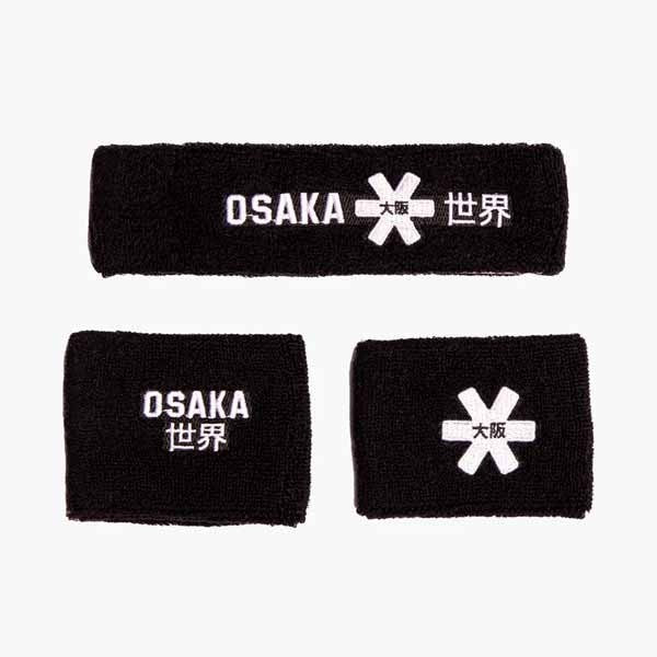CINTA Y MUÑEQUERA SET OSAKA NEGRO BLANCO