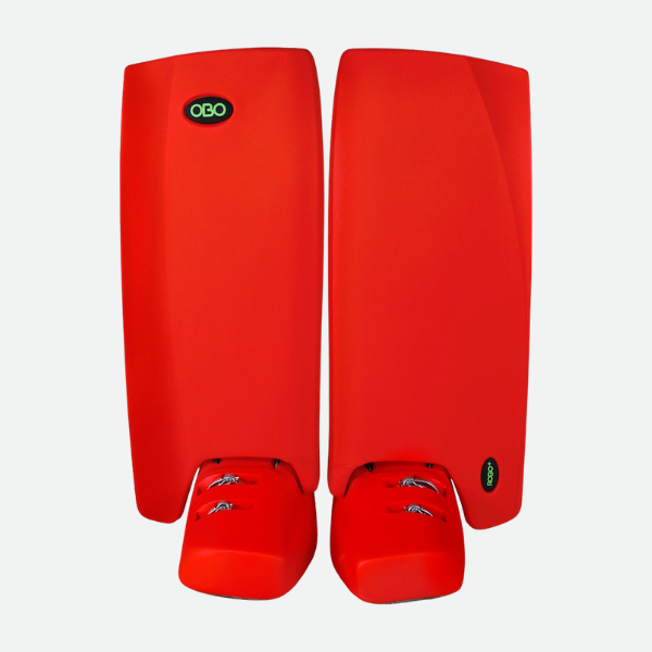 OBO Robo Hi Rebound Plus Red Goalkeeper Leg Guard