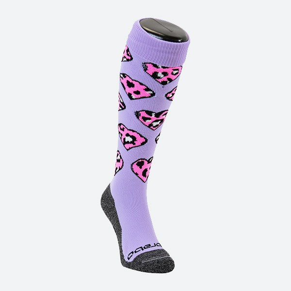 Calcetines Brabo Hearts Purple Cheetah