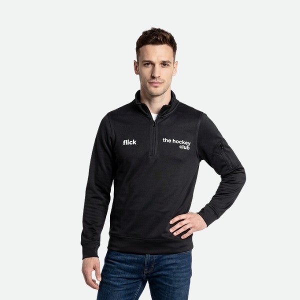 Sudadera Flick Hockey Performance Basic Half Zip Negro