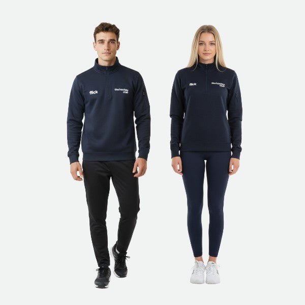 Sudadera Flick Hockey Performance Basic Half Zip Azul Marino