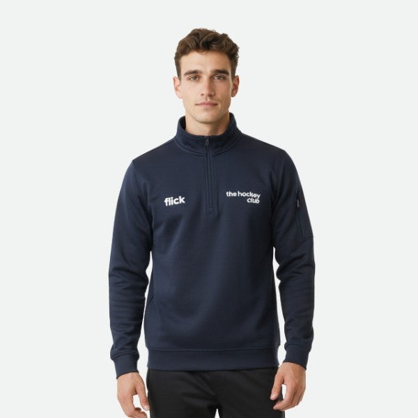 Sudadera Flick Hockey Performance Basic Half Zip Azul Marino