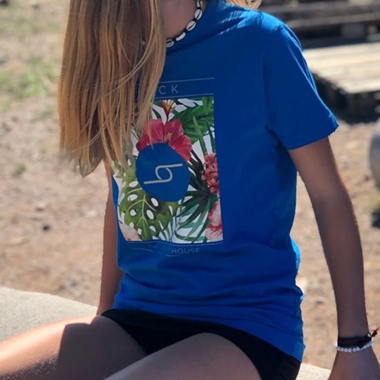 Camiseta Mujer Flick Flowers Azul