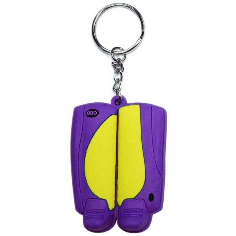 LLAVERO DEFENSAS OBO AMARILLO Y VIOLETA