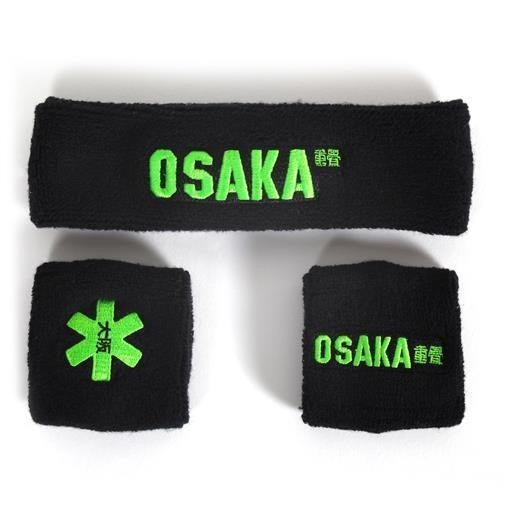 CINTA Y MUÑEQUERA SET OSAKA NEGRO VERDE