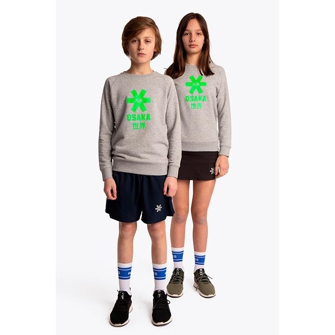 Sudadera Capucha Niño Osaka Star Verde Gris